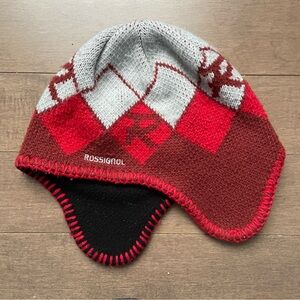 Rossignol Kids Checkered Red and Gray Hat